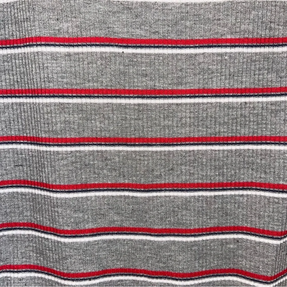 Lucy Love gray striped with red, white and black bodysuit - Picture 2 of 3